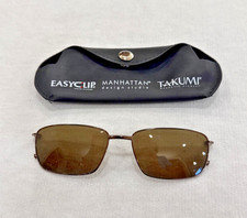 Takumi Magnetic Rectangle Clip-On Sunglasses With Case