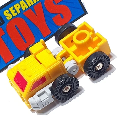 Vtg Transformers G1 Micromaster Erector CRANE figure 1989 yellow mini micro