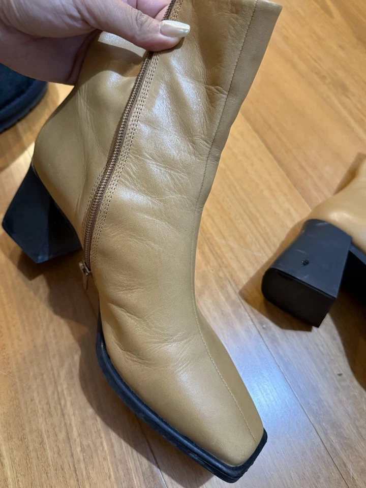 Botín Vagabond Hedda en cuero tostado para mujer talla 8 EU 39 EE. UU. Foto 3 de 4