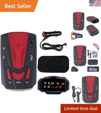 Car Radar Detector Laser 360° GPS Speed Police Voice Alert 16 Bands HD Webcam