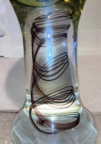 LIVIO SEGUSO MURANO ITALY ABSTRACT ART GLASS SCULPTURE GOBLET - Picture 3 of 7