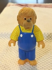 Vintage Papa Bear Berenstain Bear Toy Figure Felt Head 4" 1986