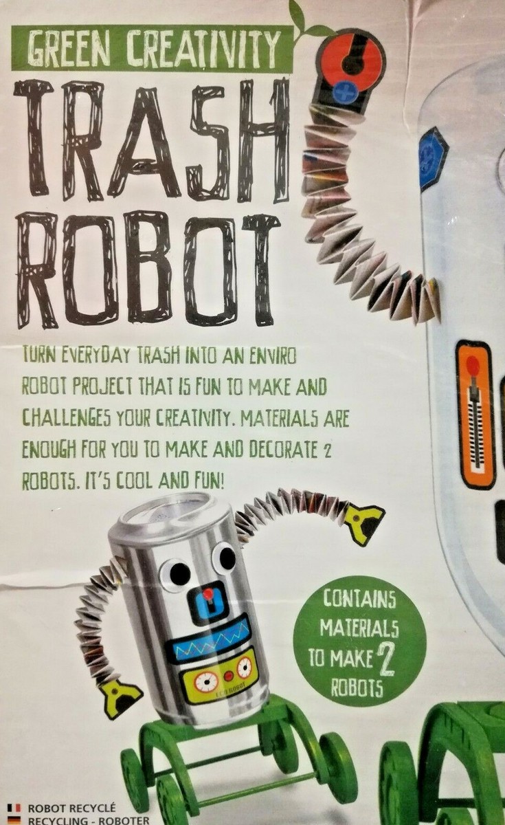 Trash Robot Creative Robot Project Builds 2 Robots 4M Green