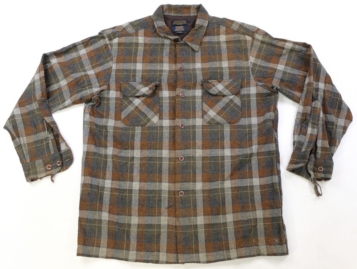 Rare VTG PENDLETON Checkered Plaid Casual Flannel Original Rare VTG PENDLETON Checkered Plaid Casual Flannel Original
