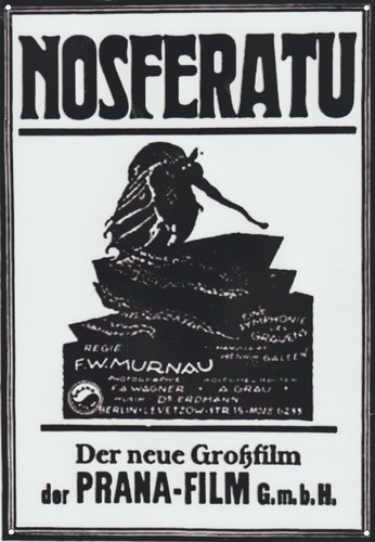 Nosferatu 1922 Max Schreck Original Metall Film Poster Druck selten 19 cm x 28 cm