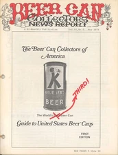 BCCA BREWERIANA BEER CAN COLLECTOR MAGAZINE MAY 76 ABA NABA KRUEGERS CAN HISTORY