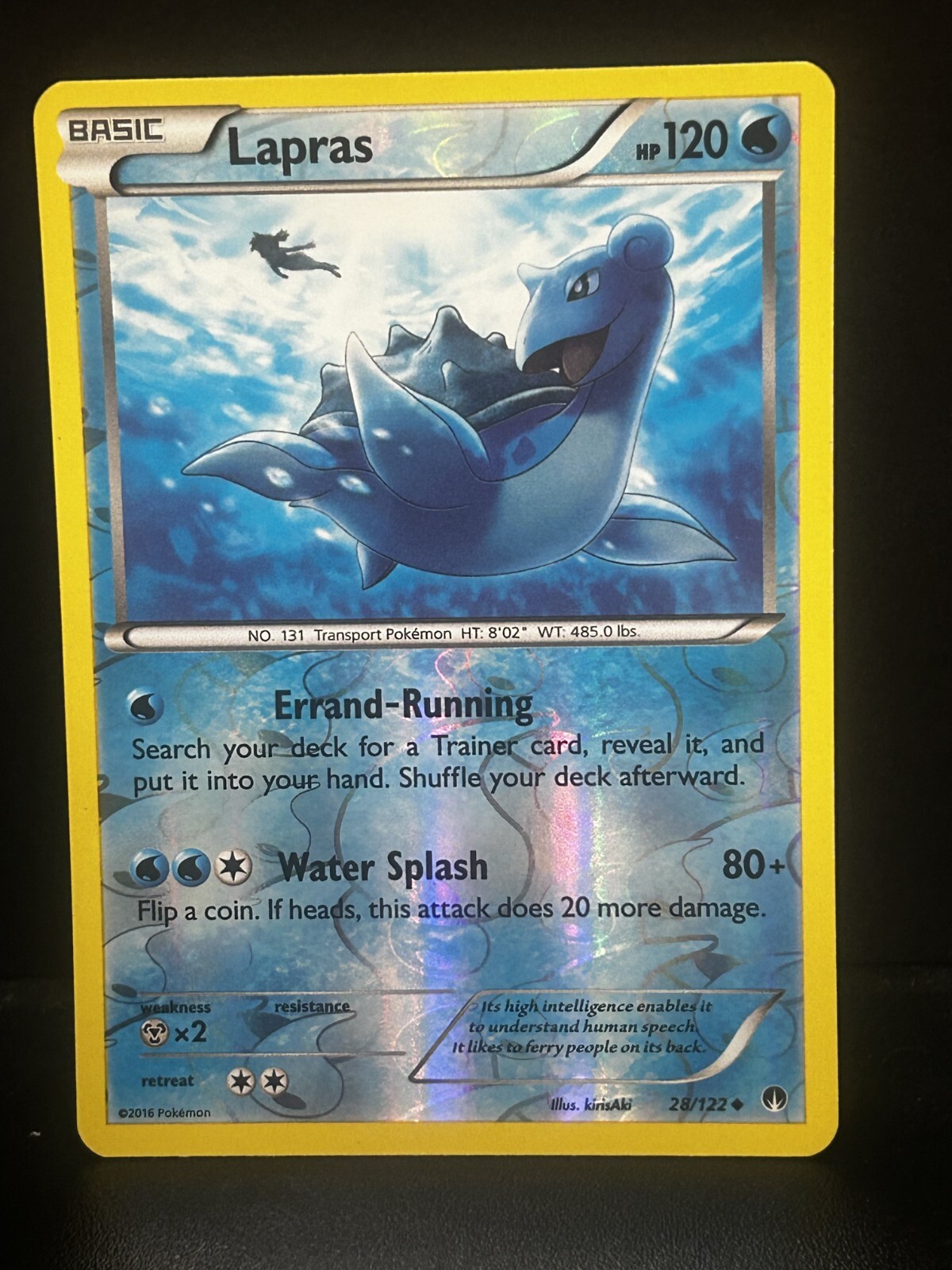Lapras 28/122 Reverse Holo XY BREAKpoint Pokémon Card LP