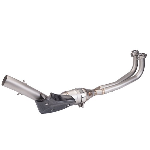 Whole System Black Muffler Exhaust Header Pipe FOR YAMAHA TMAX 560 2015-2023 - Picture 4 of 6