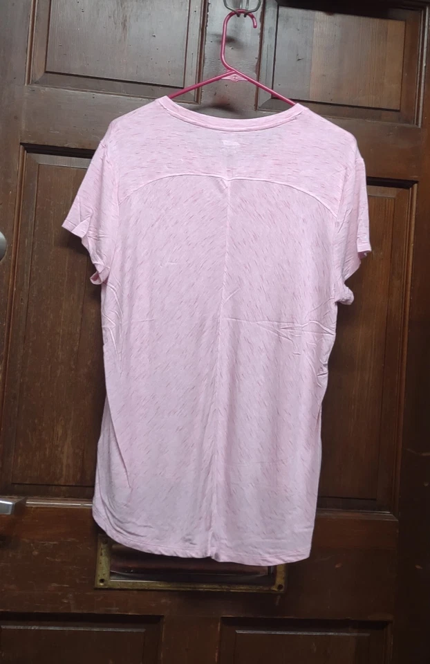 Camisa deportiva AVIA rosa manga corta dobladillo alto-bajo para mujer talla L (12-14) Foto 2 de 3