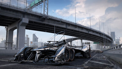 Anime cgi car artstation digital art vehicle Play Gaming Mat Desk
