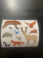 Mrs. Grossman's Stickers | Woodland Animals Deer Bear Fox Bird Skunk Rabbit Owl