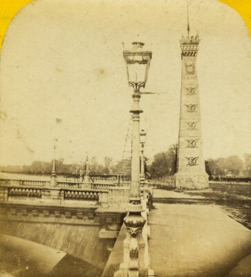 Frankreich Paris Zweites Kaiserreich Place de la Concorde altes Stereo Foto 1865 #2