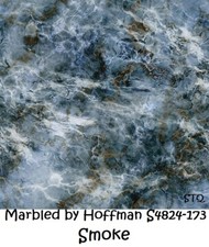 Marbled Tonal Marble print Cotton Quilt Fabric Hoffman BTY S4824-173 Smoke Blue
