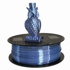 Silk Silver Blue 1.75mm PLA Filament 3D Printer 1KG 2.2LBS Print Shiny Silky