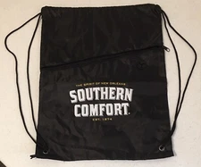 Southern Comfort Whiskey Backpack Drawstring 17” x 13” Black Advertising Liquor