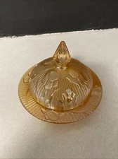 Jeanette Iridescent Glass Dome Butter Dish