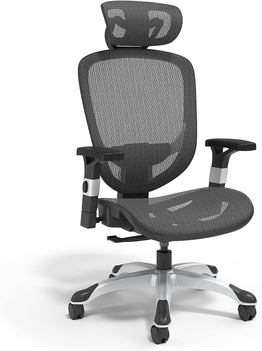 With Lumbar Support & Breathable Mesh, Black