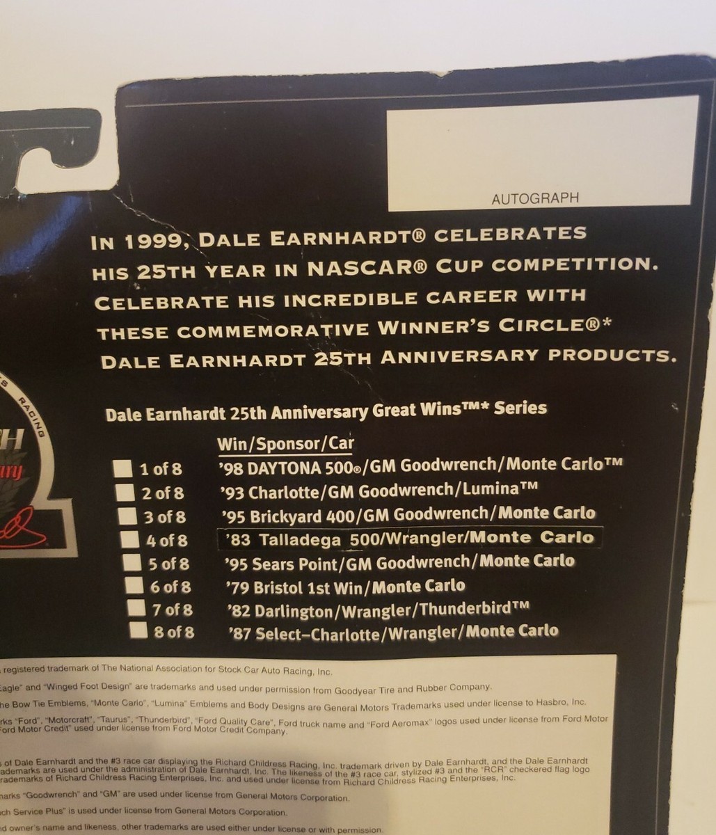 A0279-08】ナスカーWINNERS CIRCLE/レーシングカー/計12台 Winner's Circle 2007 Dale Earnhardt #3, Die-Cast 3 Car Set