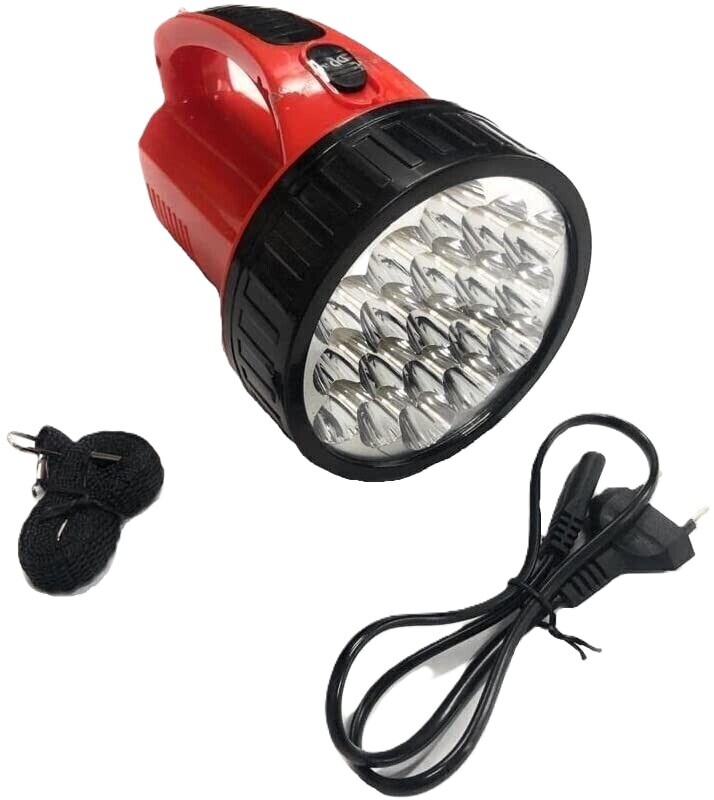 Torcia a 19 LED ricaricabile alta luminosità con fascio luce diretto e...