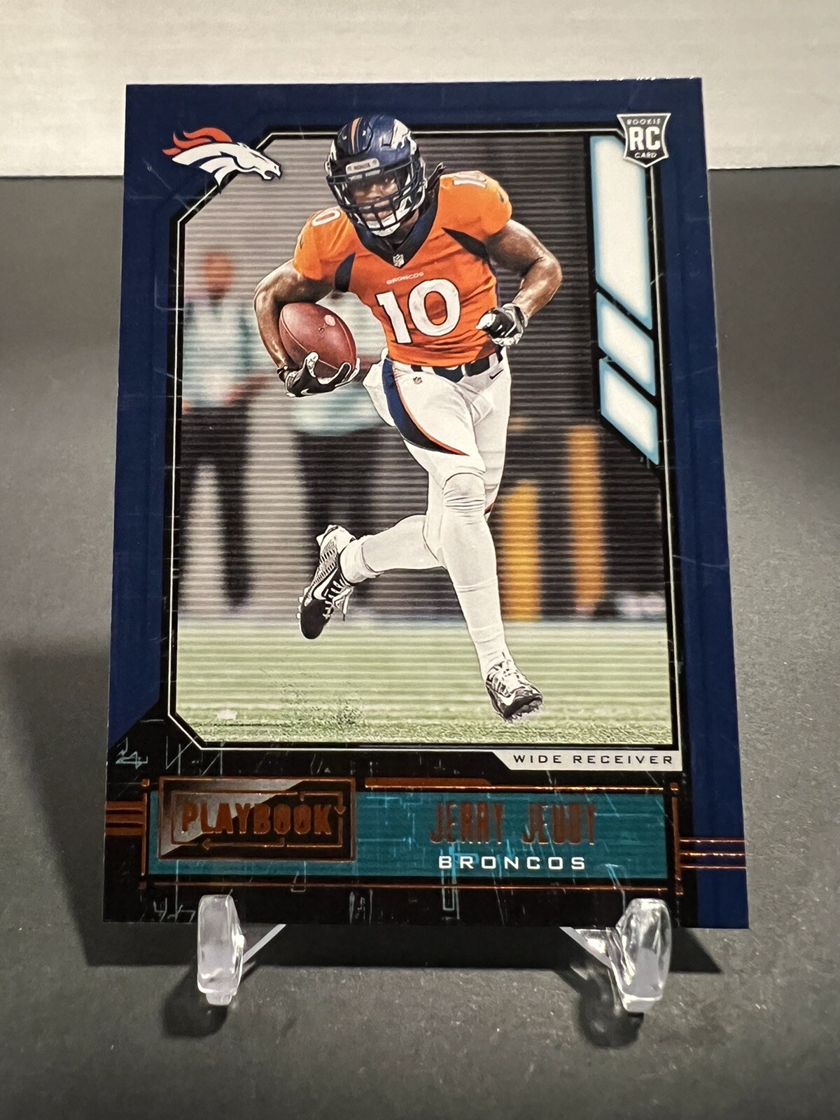2020 PLAYBOOK JERRY JEUDY ROOKIE RC ORANGE PARALLEL #106 DENVER BRONCOS