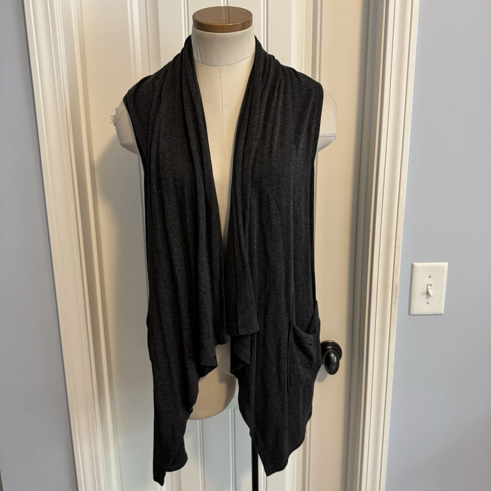 beyond-yoga satisfaction draped performance vest cardigan soft 