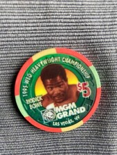 MGM Grand $5.00 Bowe VS Gonzalez Boxing Casino Chip Mortal Enemies Las Vegas