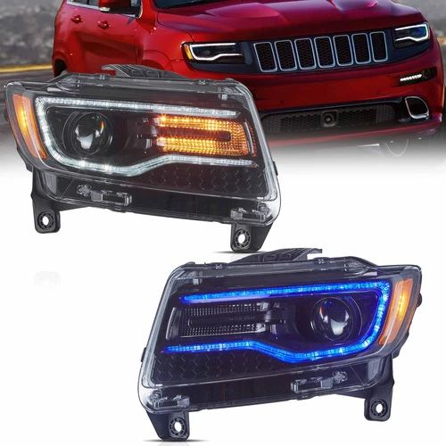 VLAND Voll LED Scheinwerfer für Jeep Grand Cherokee 2011-2013 sequentiellem set - Bild 1 von 18