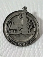 Vintage Sturgeon Point, Michigan, Travel Souvenir Pin *E*