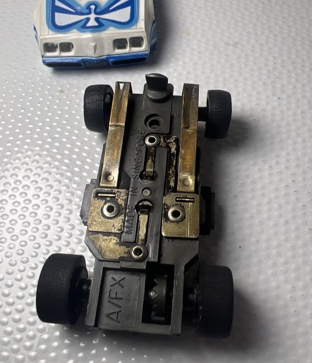 Aurora Afx White Blue Firebird Trans Am 2 Slot Car (Mean Green