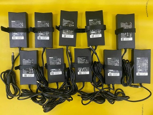 Lot of 25 Dell 130w PA-4E OEM DA130PE1-00 Laptop Adapter Charger w/ power cable - 第 1/1 張圖片