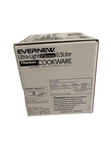 Evernew Ti Becher Topf 500 Herd Set ECA268R Japan Ultraleicht Titan Kochgeschirr - Bild 6 von 8