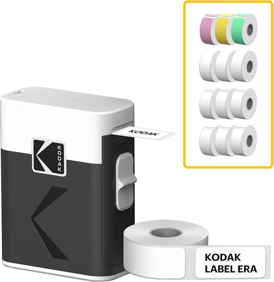 KODAK Label ERA M50 Kit Etichettatrice Bluetooth Portatile Termica con 12 Rotoli