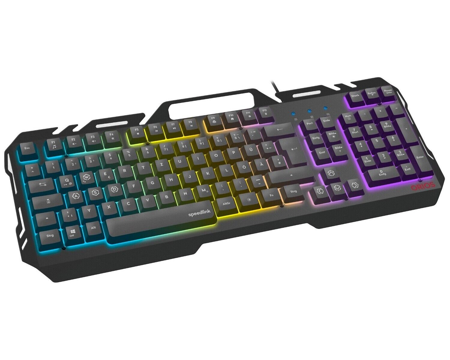 Speedlink ORIOS Metall USB Gaming Tastatur RGB LED Beleuchtung Gamer Keyboard