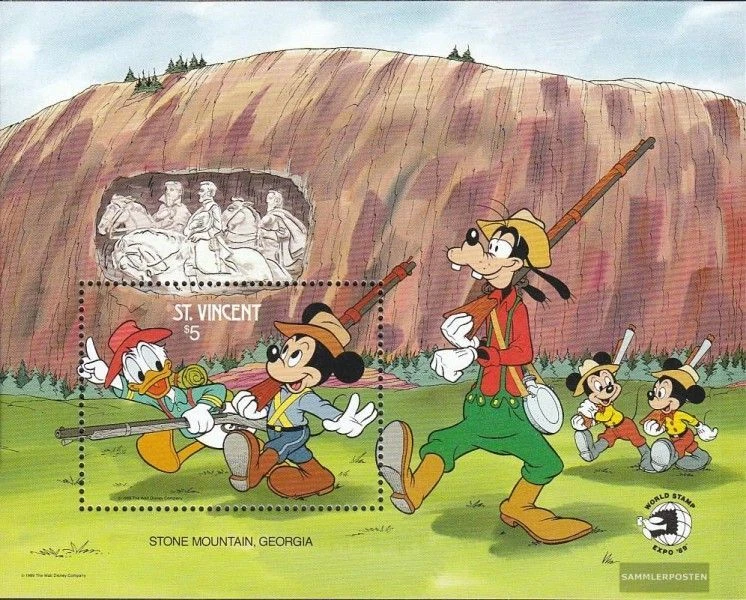 st. vincent Bloc 88 neuf 1989 walt-disney-personnages - Photo 1/1