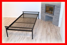 Einzel einfaches Metallbett Fazi typ A 90 x 200 mit Metallnetz, hotel, hostel