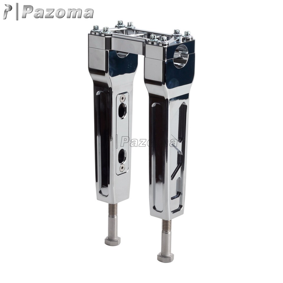 4" - 14" Motorcycle Clamp Straight Modular Handlebar Risers Fits Harley ...