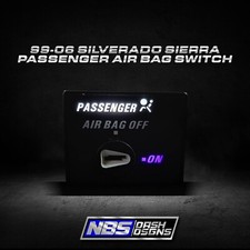 99-06 Silverado Sierra Passenger Ar Bag Switch White Purple Led New Overlay