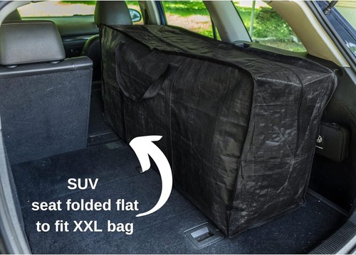 Sturdy Extra Large Storage Bags with Wrap Around Handles - 2 Pack Zippered Totes - Picture 5 of 9