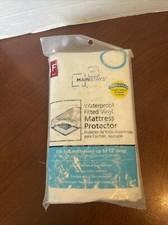 Mainstays Vinyl Fitted Mattress Protector, White, Full new, sealed