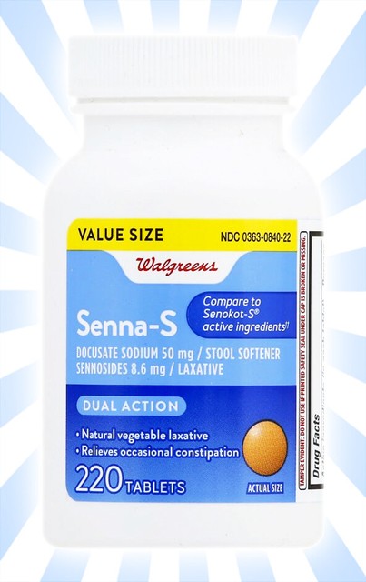 Walgreens Senna-S Stool Softener w/ Laxative Dual Action ...