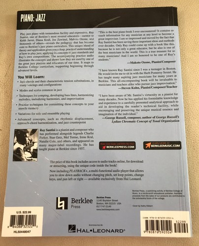BERKLEE JAZZ PIANO Ray Santisi, Sheet Music Song Book - Picture 2 of 10