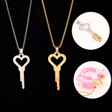 Heart Shaped Chastity Cage Key Necklace Fit All Cage Integrated Locks Key Holder