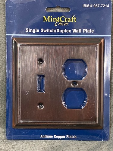 ANTIQUE COPPER Switch Plate Toggle Outlet/Duplex Rocker metal 1 2 gang cover - Picture 19 of 19
