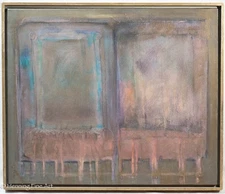 Beautiful Carol Bechtel Expressionist Painting Untitled Squares, Signed & Fine!