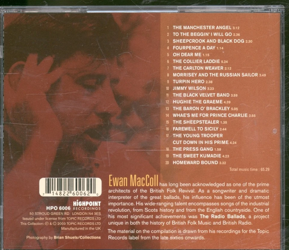 Ewan Maccoll Definitive Collection CD UK Highpoint Recordings 2003 HPO6006 - Bild 2 von 3