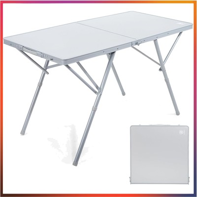 XL Klapptisch 120x60cm - Höhenverstellbar und Tragbar für Garten und Balkon