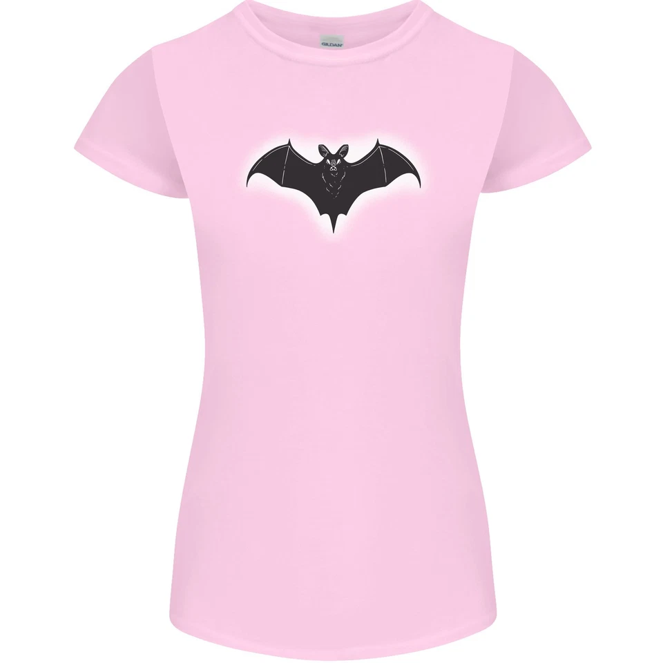 A Brillant Chauve-Souris Vampires Halloween Femmes Petite Coupe T-Shirt - Photo 2/4