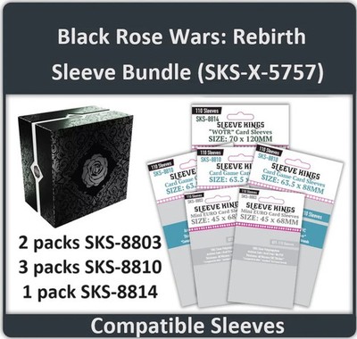 ''Black Rose Wars: Rebirth'' Compatible Card Sleeve Bundle (8803 x 2 + 8810 x 3 +