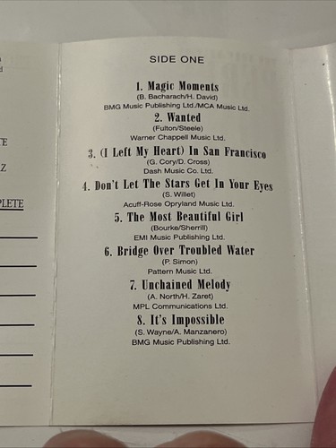 The Very Best of Perry Como. Cassette. BMG. 1997. Ex/Ex. It’s Impossible & More - Picture 12 of 14