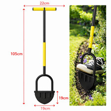 Rasenkantenstecher spitz 105cm T-Griff Fu&szlig;tritt Garten Kantenstecher Stahl